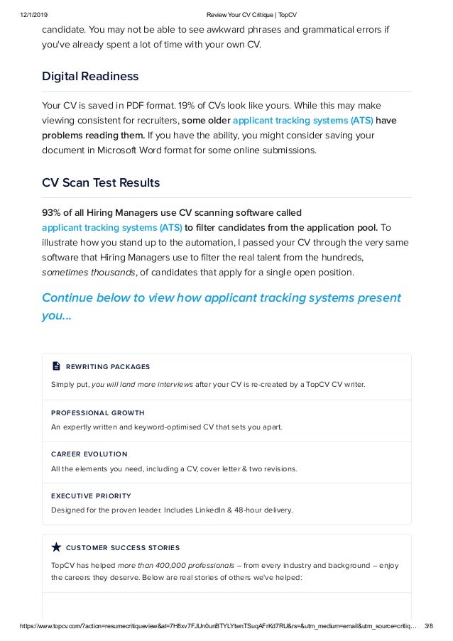Review Your Cv Critique Top Cv