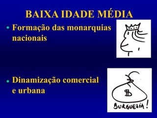 BAIXA IDADE MÉDIAFormação das monarquiasnacionaisDinamização comercial e urbana