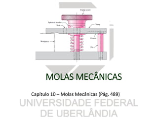 MOLAS MECÂNICAS
Capítulo 10 – Molas Mecânicas (Pág. 489)
 