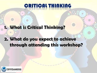 Critical Thinking - With Case Study