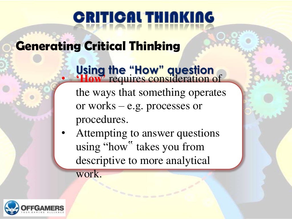 case study on critical thinking with solution