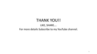 THANK YOU!!
LIKE, SHARE….
For more details Subscribe to my YouTube channel.
52
 