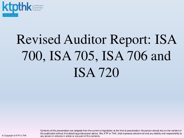 revised auditor report isa 700 705 706 and 720 what is comprehensive income