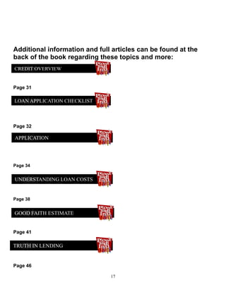 Additional information and full articles can be found at the
back of the book regarding these topics and more:



Page 31




Page 32




Page 34




Page 38




Page 41




Page 46

                               17
 