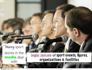 Managerial Sport Law Introduction | PDF