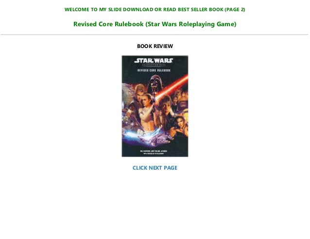 Download In Pdf Revised Core Rulebook Star Wars Roleplaying Game