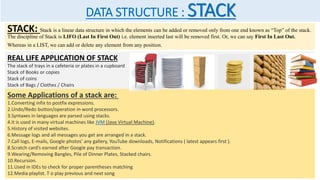 Revised Data Structure- STACK in Python XII CS.pdf | Programming ...