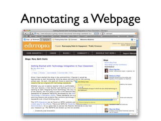 Annotating a Webpage
 