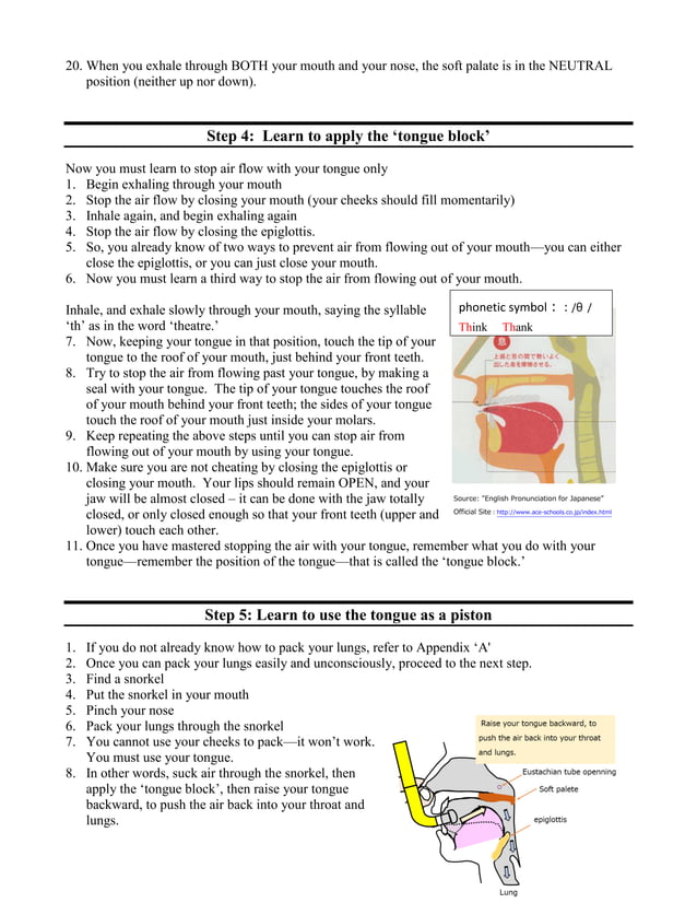 Illustrated Frenzel maneuver How to Equalize Ear Pressure PDF