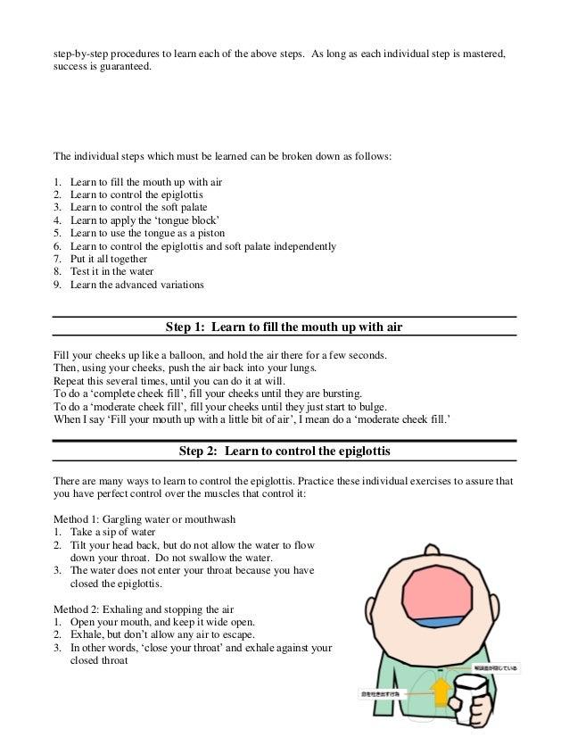 Illustrated Frenzel maneuver How to Equalize Ear Pressure
