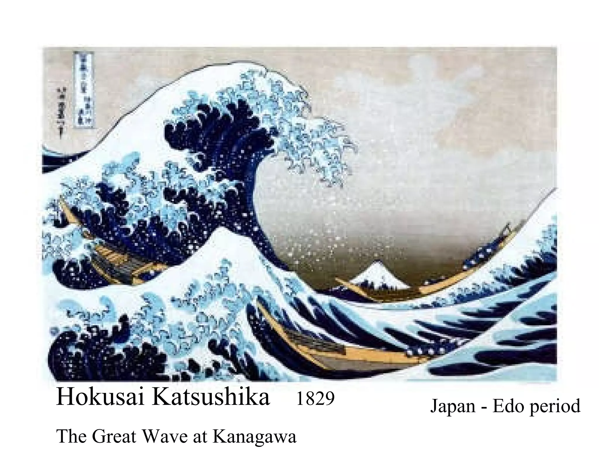 Hokusai Katsushika   1829  The Great Wave at Kanagawa Japan - Edo period 