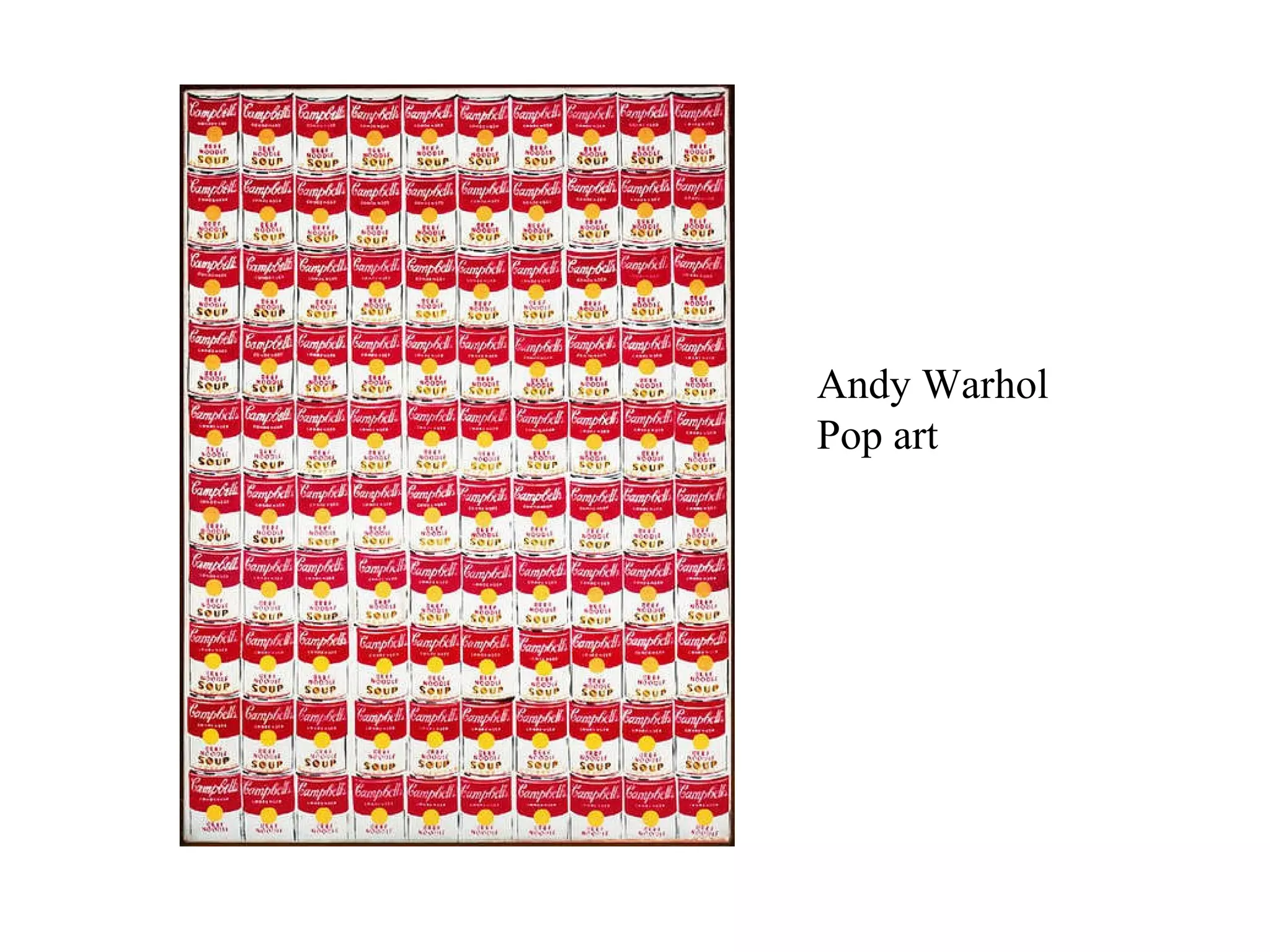 Andy Warhol Pop art 