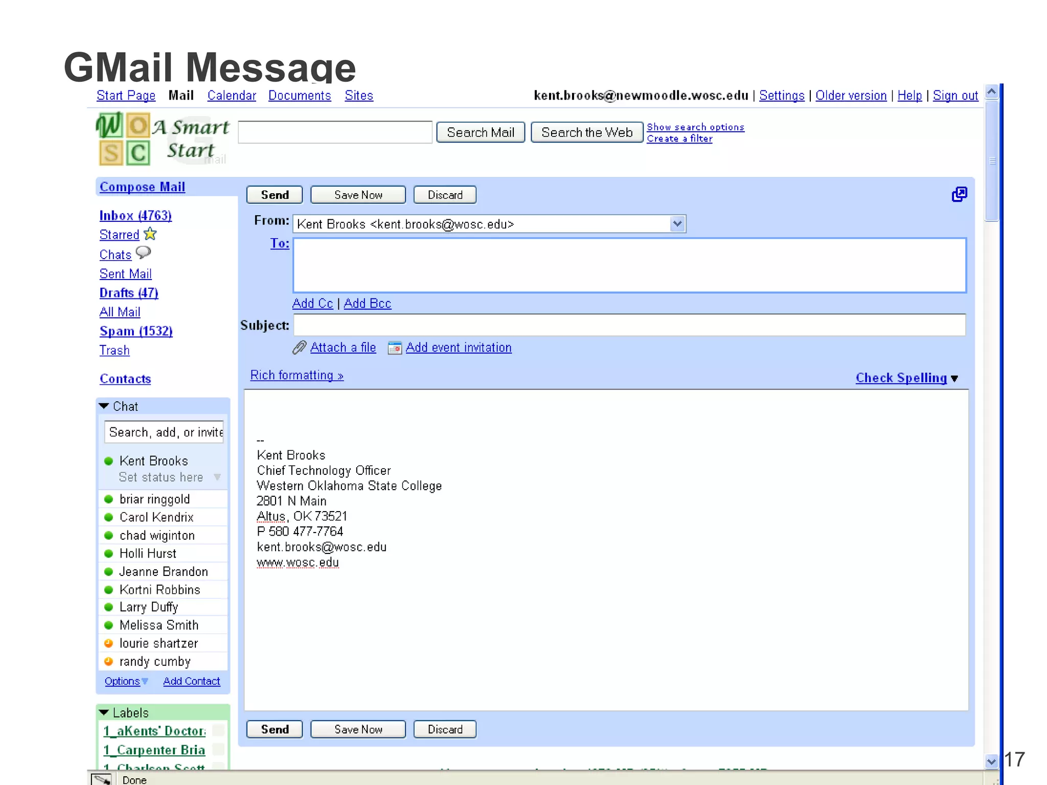 Slide 17
GMail Message
 