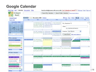 Slide 18
Google Calendar
 
