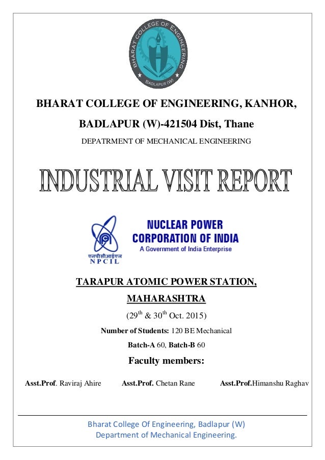 industrial visit report pdf
