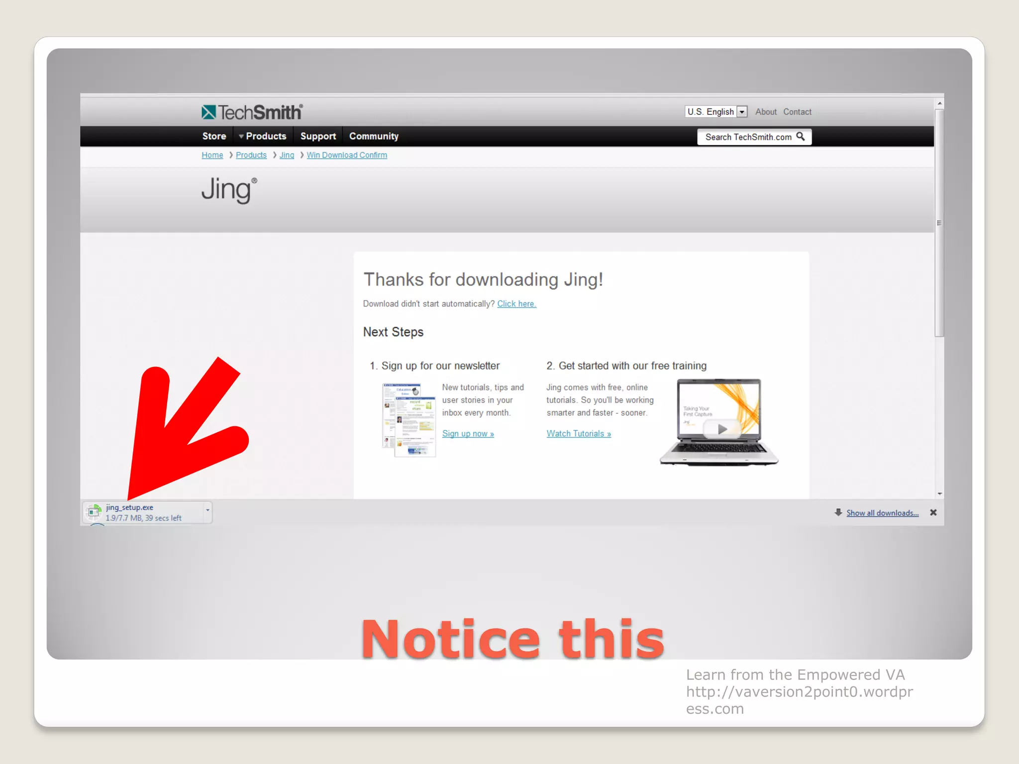 Notice this Learn from the Empowered VA
http://vaversion2point0.wordpr
ess.com
 