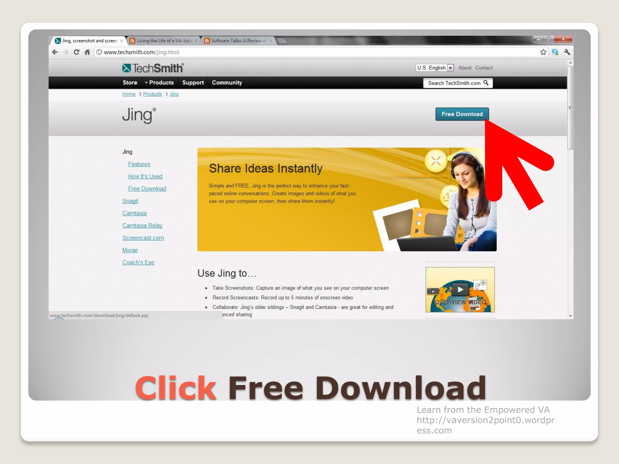Click Free DownloadLearn from the Empowered VA
http://vaversion2point0.wordpr
ess.com
 