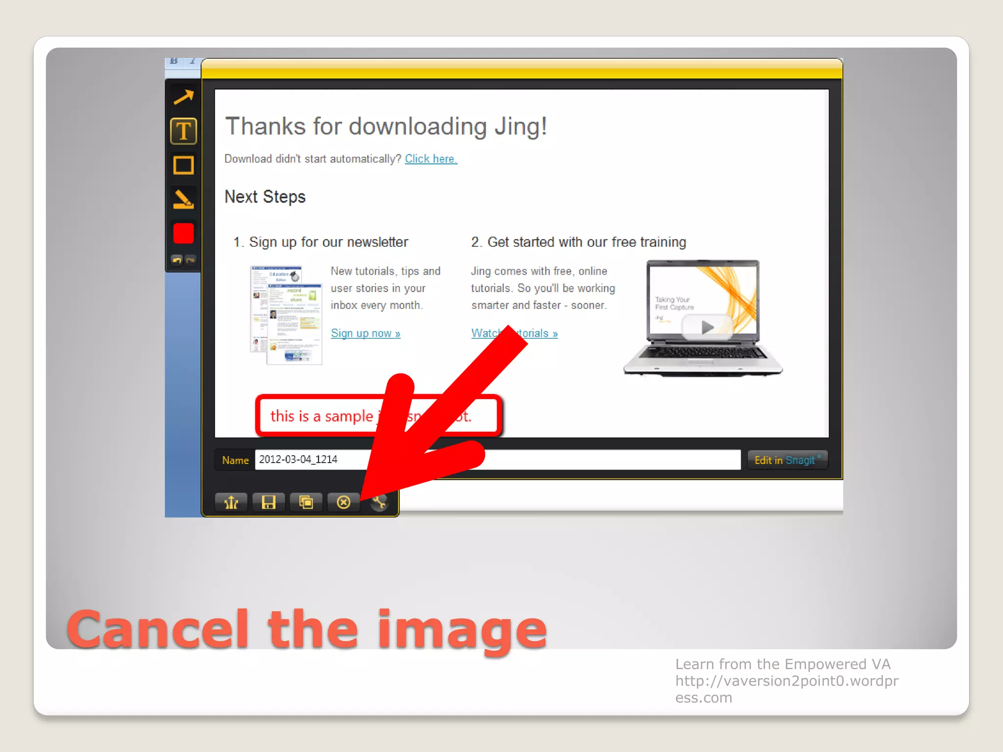 Cancel the image Learn from the Empowered VA
http://vaversion2point0.wordpr
ess.com
 