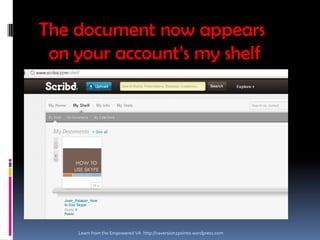 How to use Scribd | PDF