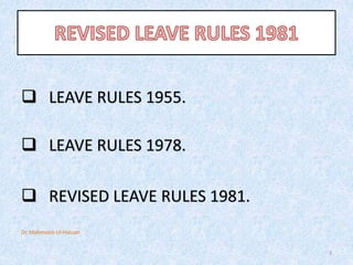 Revised leave rules1981 final | PPTX