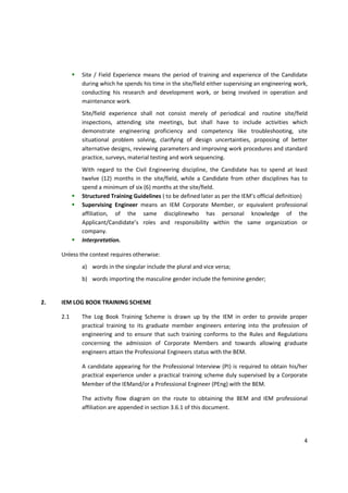 Revised IEM Log Book guidelines - Apr 2012 | PDF