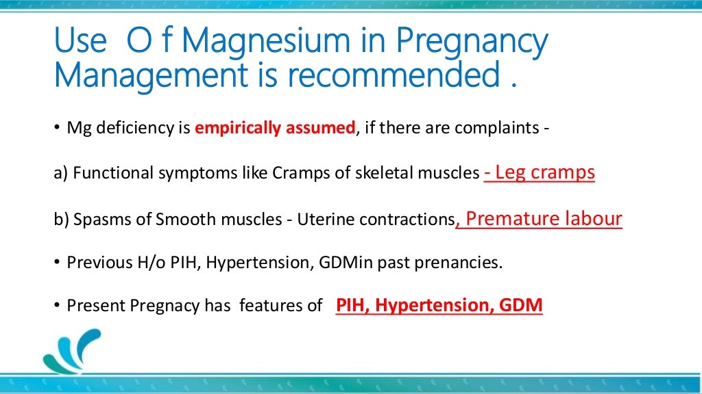 Role of Magnesium in Pregnancy Dr Dipti Nabh Dr Sharda Jain Dr Jyoti…