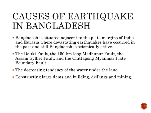 Highest scale earthquake in bangladesh
