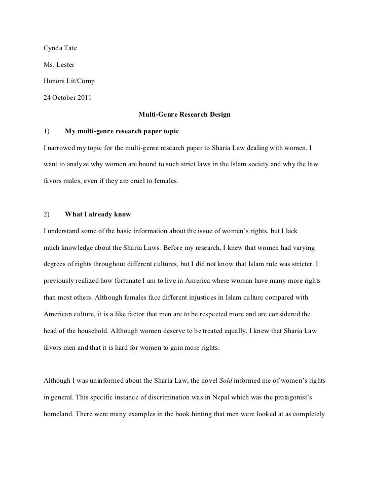 Research proposal pattern
