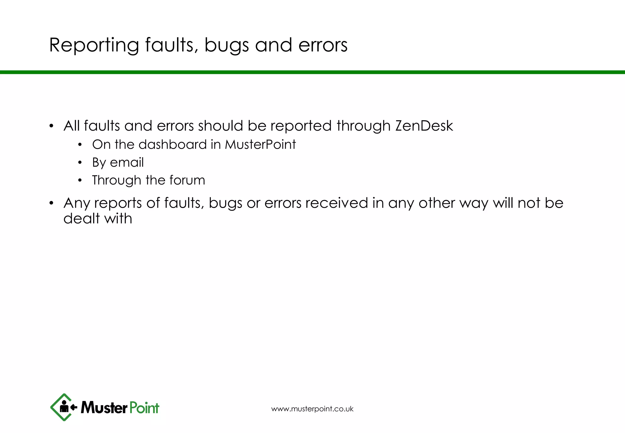 MusterPoint training guide May 2014 | PPTX | Search | Internet