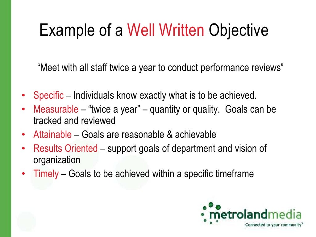 Revised Objective Setting