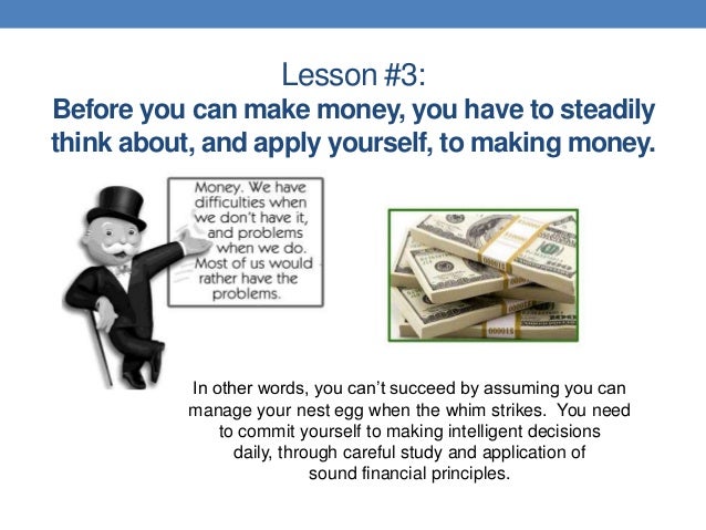 Monopoly Money And You - lesson 3 before you can make money