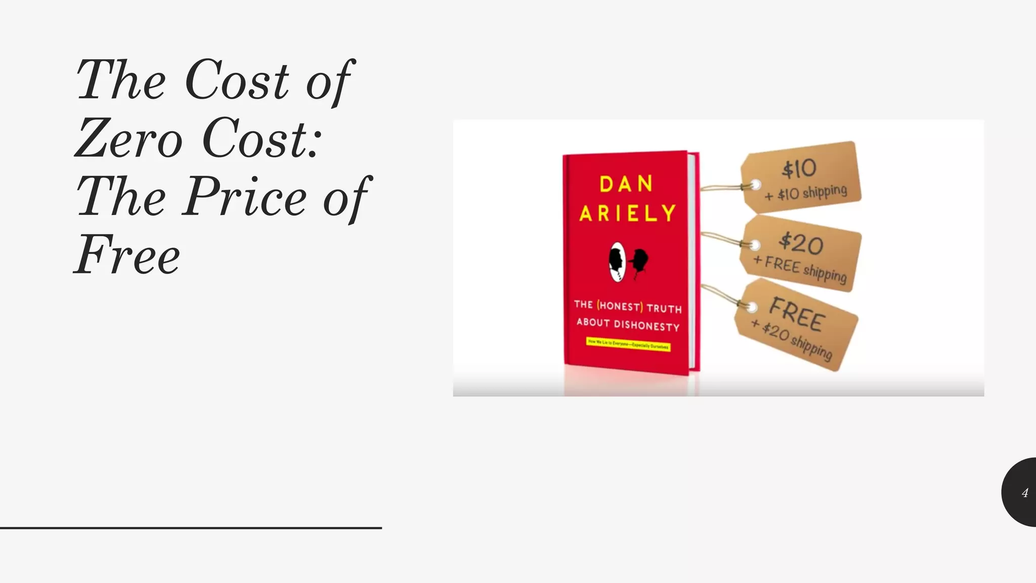 The Cost of
Zero Cost:
The Price of
Free
4
 
