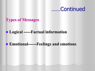 Factual Communication Revised Process of Communication | PPT