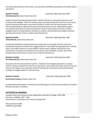 Revised professional resume 2