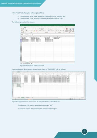 Recovery Filter Coding Revised recovery programme preparation practical guide rev.00