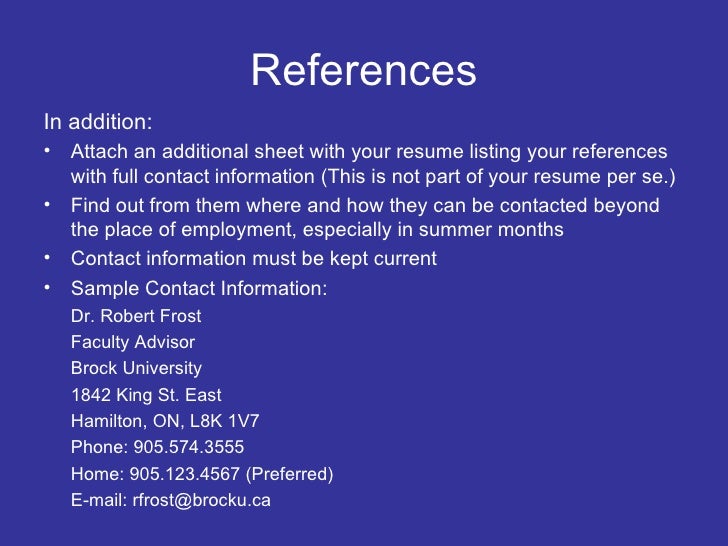 Staple references to resume