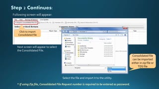New utility for preparation of TDS correction statements | PPTX