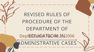 Comprehensive Guide to DepEd Administrative Case Procedures and ...