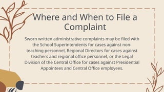 Comprehensive Guide to DepEd Administrative Case Procedures and ...