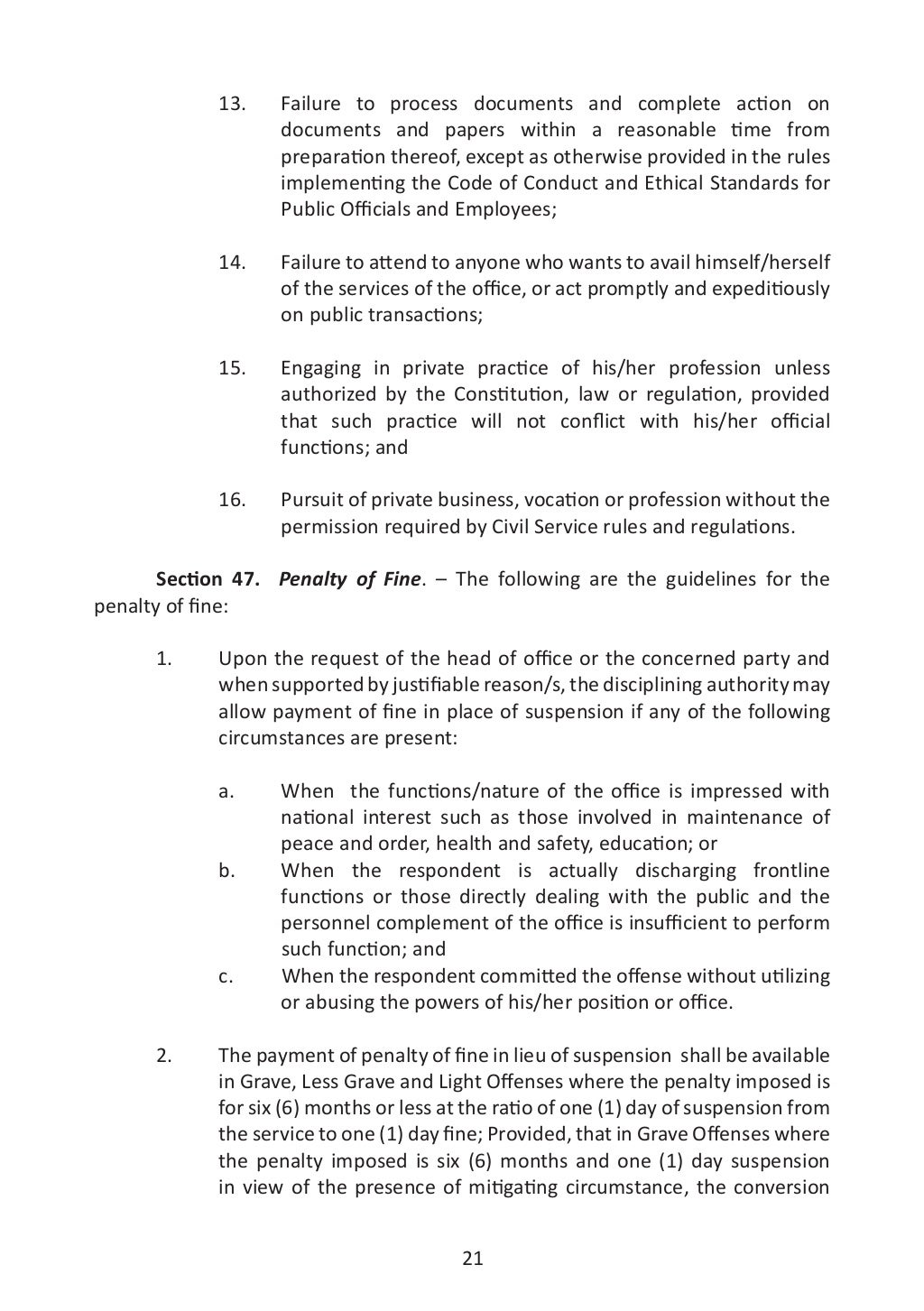 Revised rules on administrative cases in the civil service