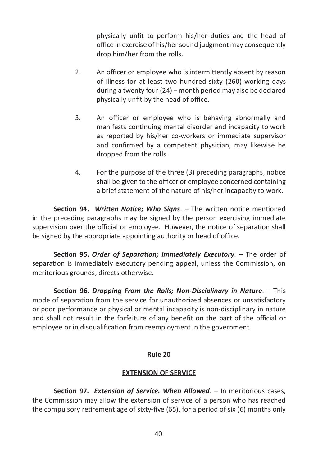 Revised rules on administrative cases in the civil service