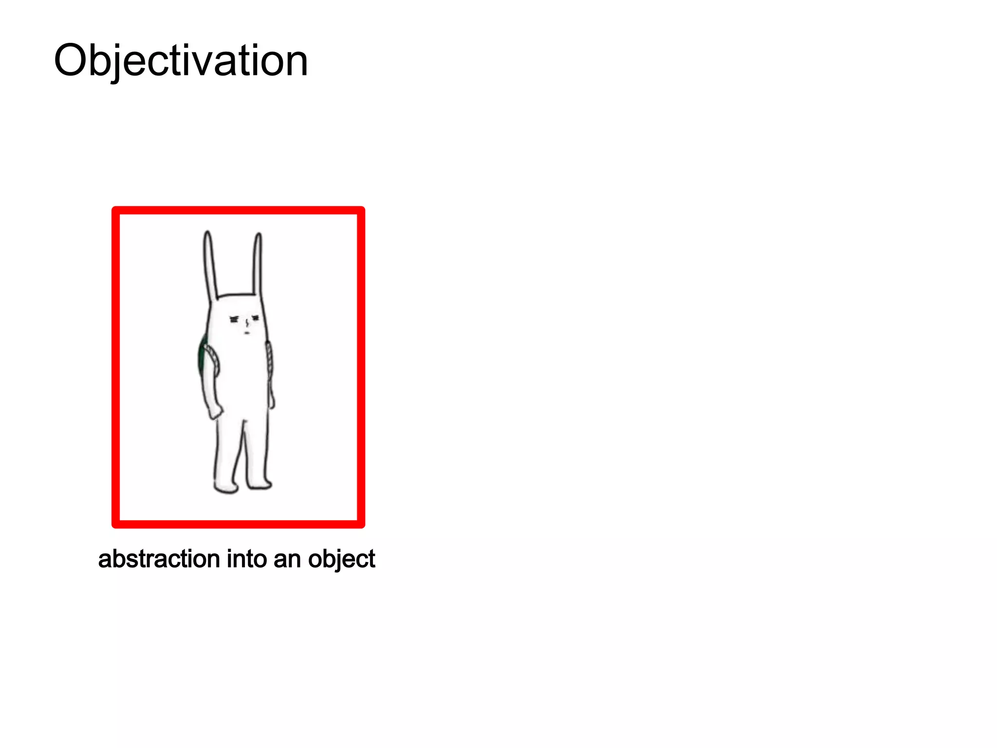 Objectivation




  abstraction into an object
 