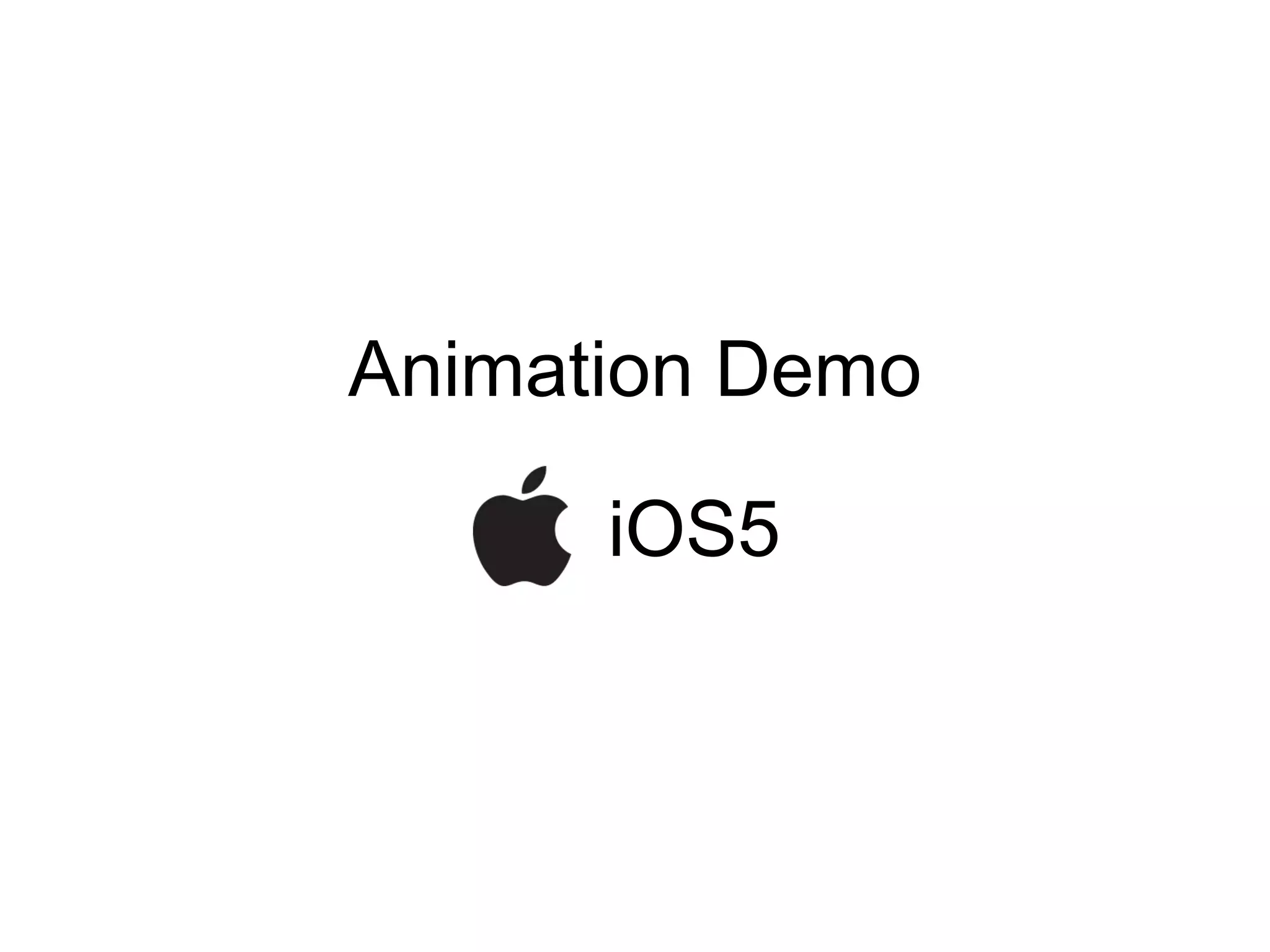 Animation Demo

      iOS5
 
