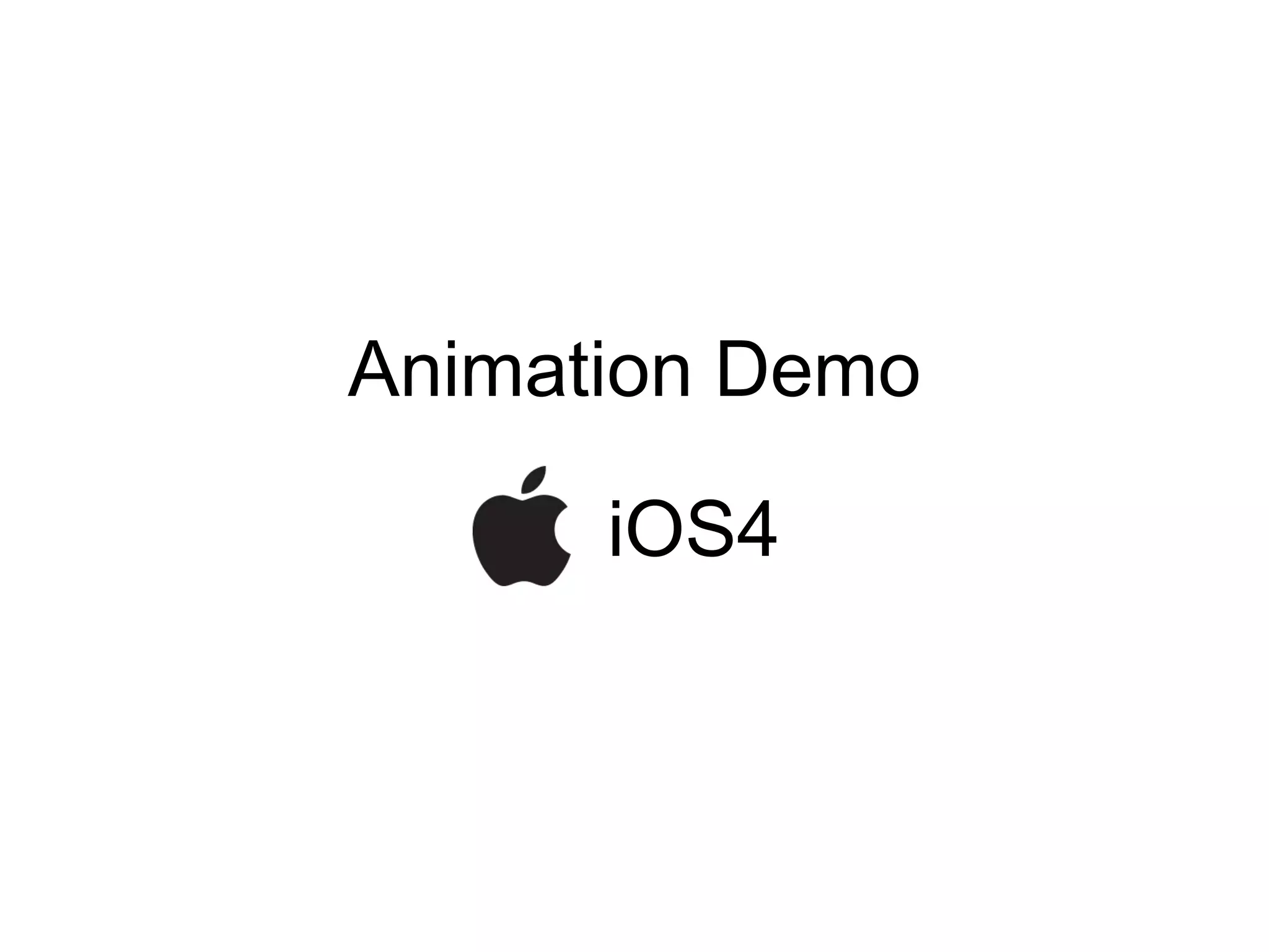 Animation Demo

      iOS4
 