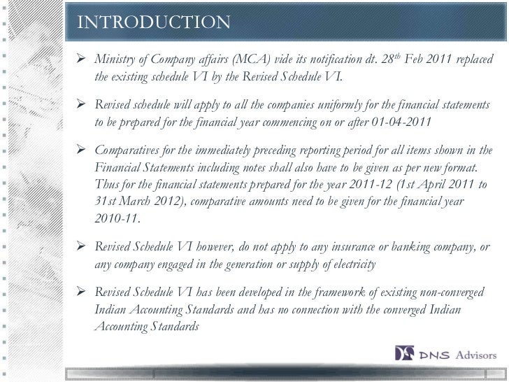 schedule 6 new balance sheet format