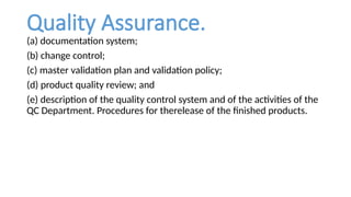 Comprehensive Overview of Revised Schedule M for Pharmaceutical GMP ...