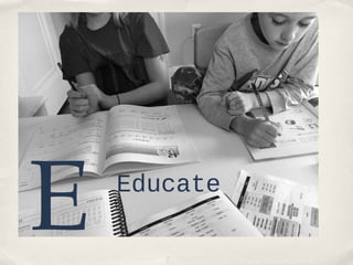 E

Educate

 