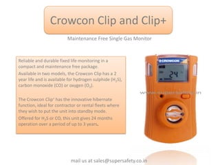 Crowcon O2 Meter Portable Gas Detector | PPTX