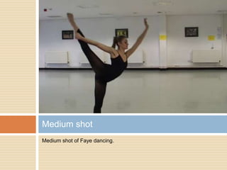 Medium shot of Faye dancing.Medium shot