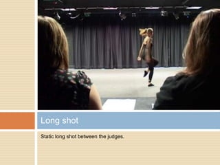 Static long shot between the judges.Long shot